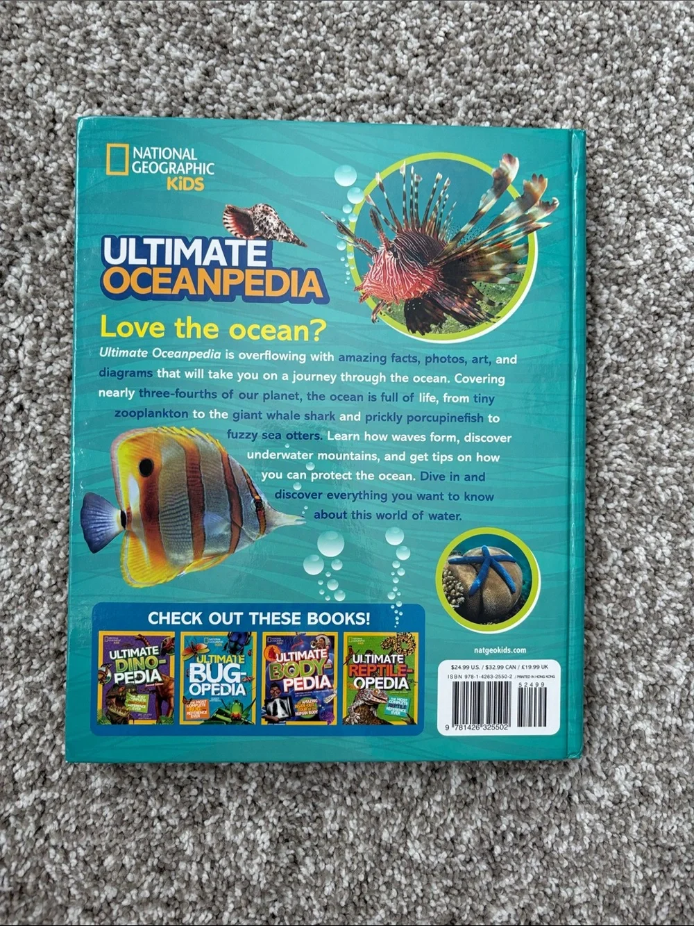 National Geographic Ocean-Pedia Kids Book - Blue & Yellow Cover